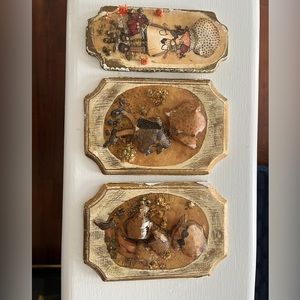 Holly Hobbie wall art 3 vintage wall pictures. Sold as Set of 3.